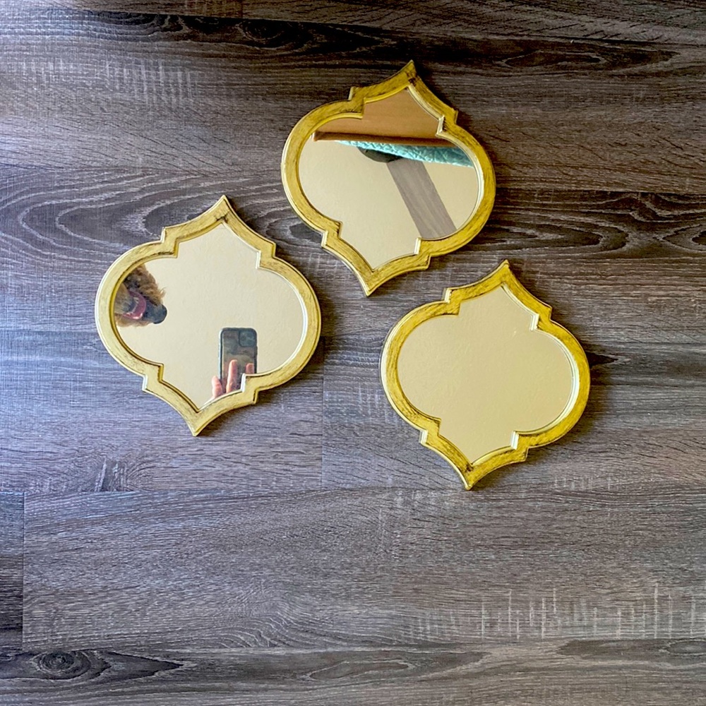 Gold mirrors
